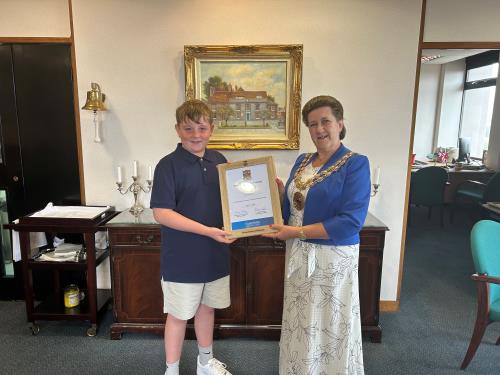 Charlie Keen - Young Citizen of Honour winner (under 18)
