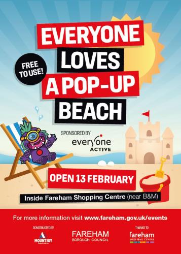 Pop up beach opens 13 February